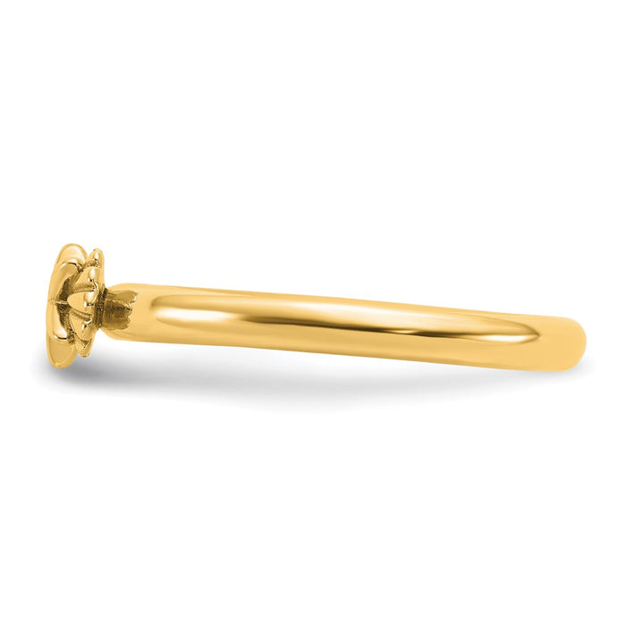 Buy Stylish Gold-Plated Starfish & Shell Stackable Ring in Sterling Silver-3