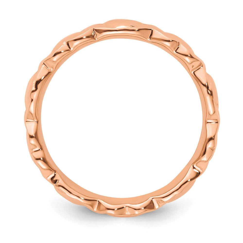 Shop Stylish Pink-Plated Heart Stackable Ring in Sterling Silver - Affordable Charm