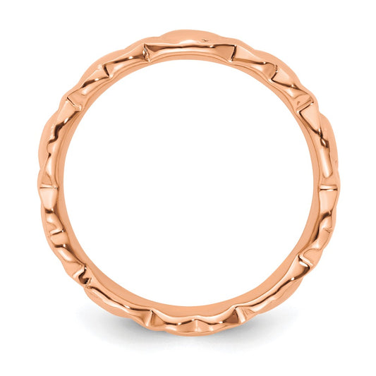 Shop Stylish Pink-Plated Heart Stackable Ring in Sterling Silver - Affordable Charm