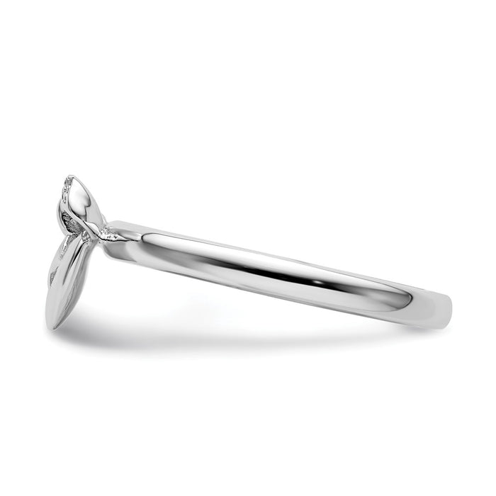 Buy Stylish Sterling Silver Heart & Bow Diamond Stackable Ring - 14K Gold Touch-3
