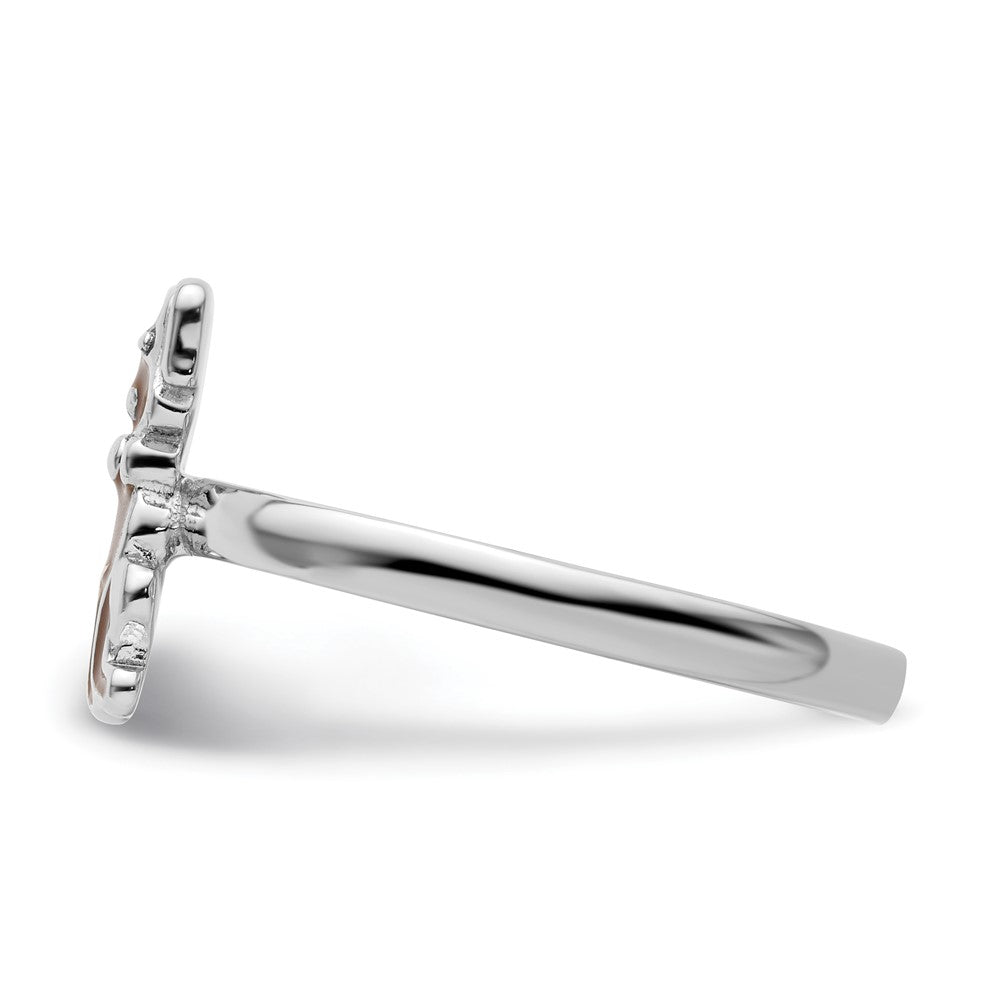 Exclusive Brown Enameled Dog Ring in Sterling Silver | Stylish Stackable Design