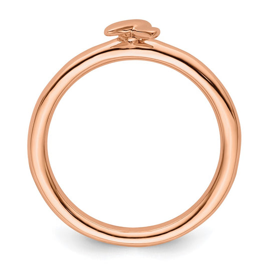 Shop Stylish Rose Gold Awareness Ribbon Ring in Sterling Silver - 14K Gold Finish