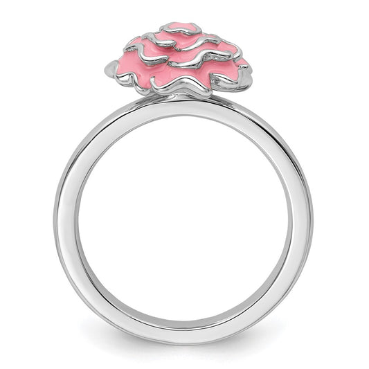Shop Stylish Sterling Silver Stackable Carnation Ring - Expressions Collection