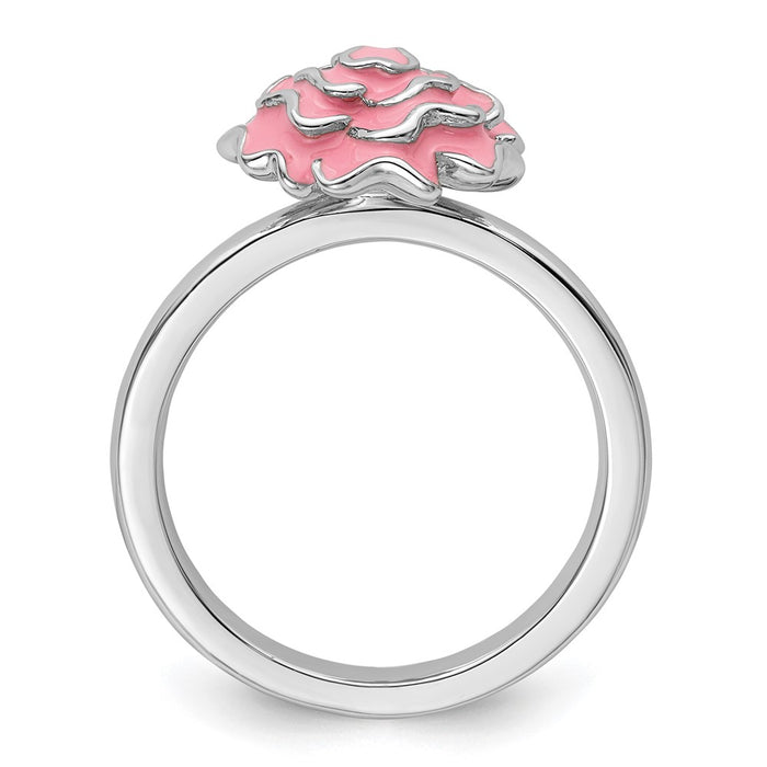 Shop Stylish Sterling Silver Stackable Carnation Ring - Expressions Collection-2