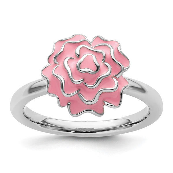 Sterling Silver Stackable Carnation Ring - Expressions Collection