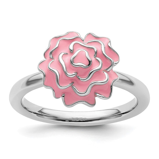 Buy Stylish Sterling Silver Stackable Carnation Ring | Expressions Collection