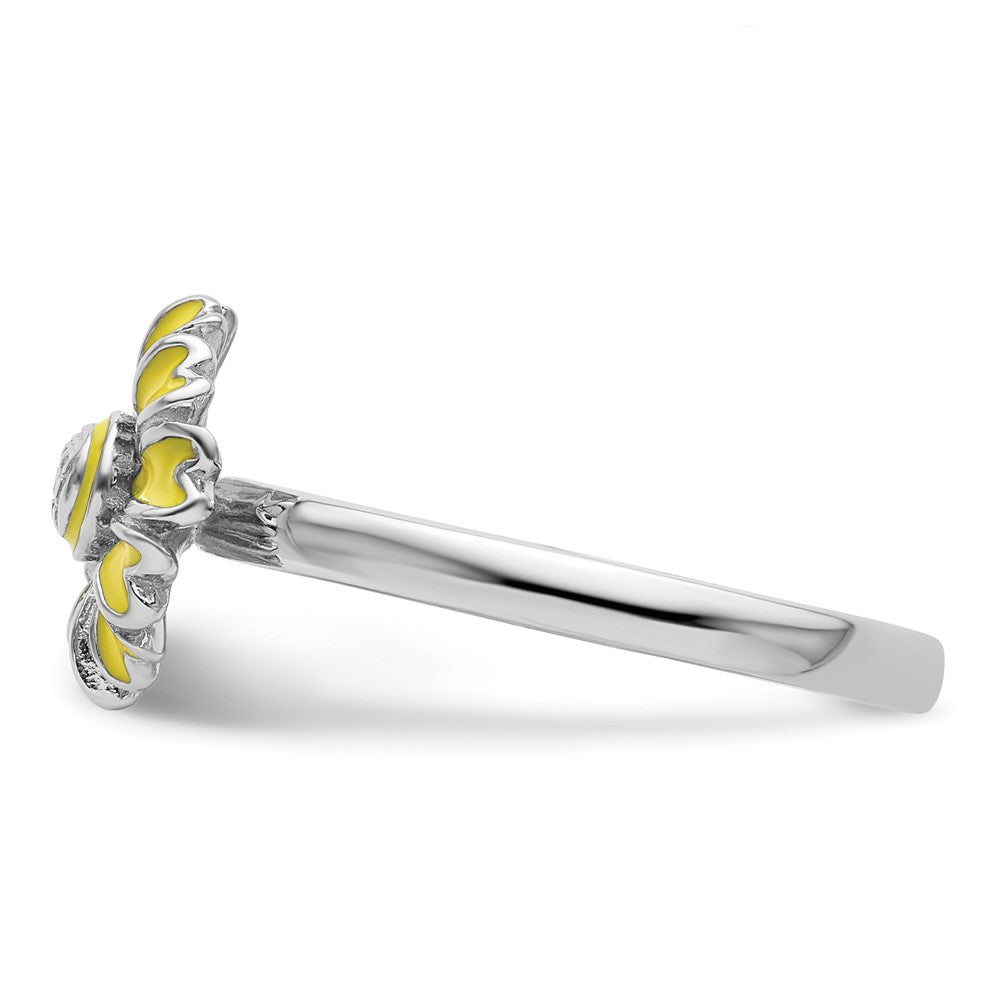 Exclusive Sterling Silver Daisy Stackable Ring - Stylish, Affordable Jewelry