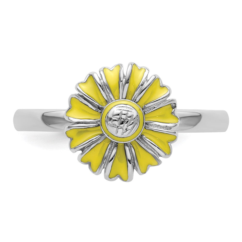 Shop Stylish Sterling Silver Daisy Stackable Ring - High-Quality Design