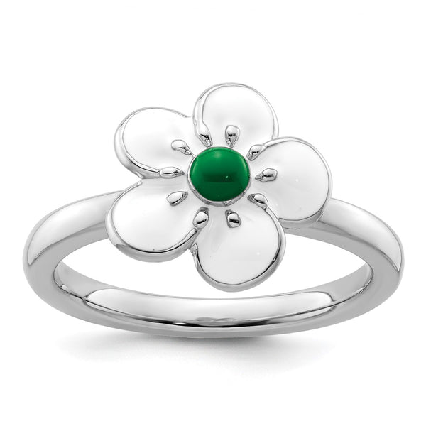 Sterling Silver Stackable Hawthorn Expression Ring