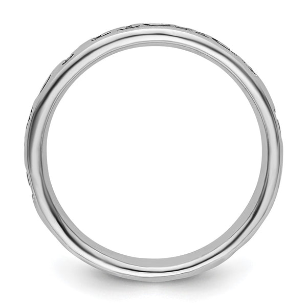 Polished Enameled Friends Ring in Sterling Silver - Stackable
