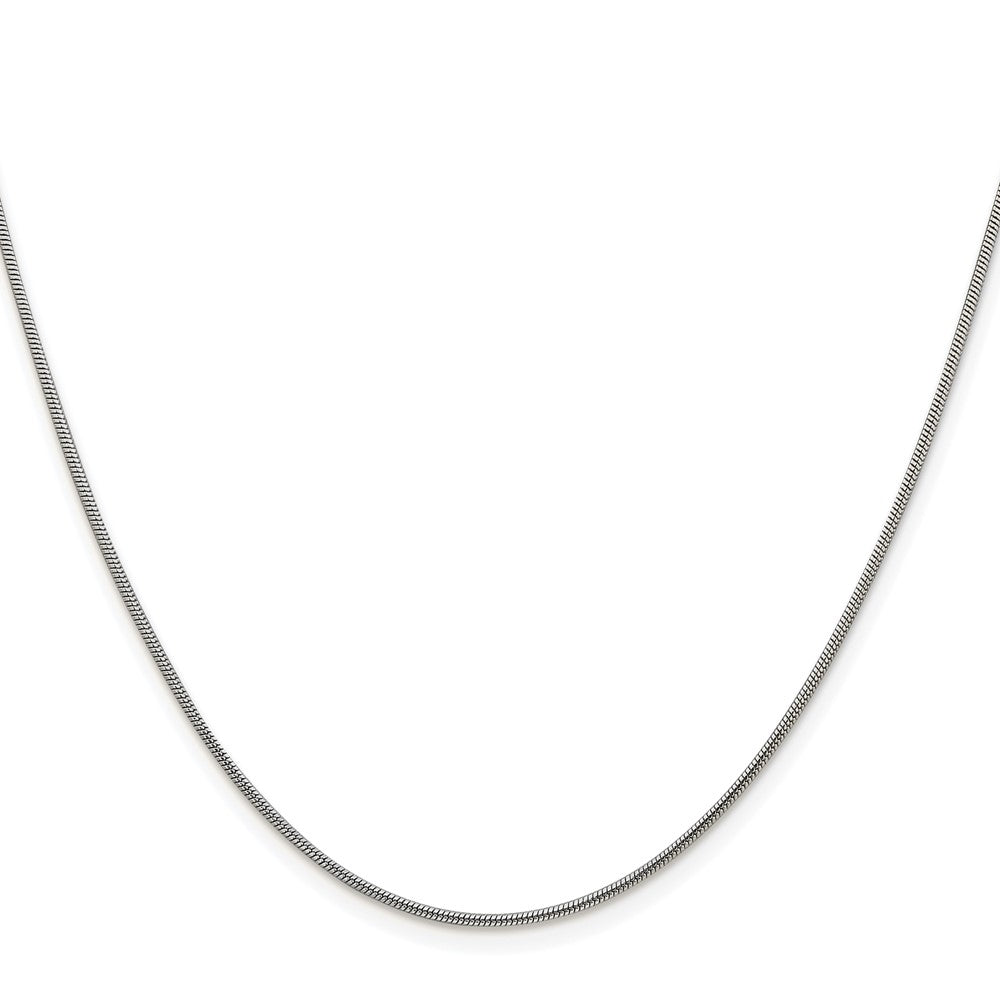 Buy Stylish Rhodium-Plated Sterling Silver 1.2mm Snake Chain - Affordable Elegance