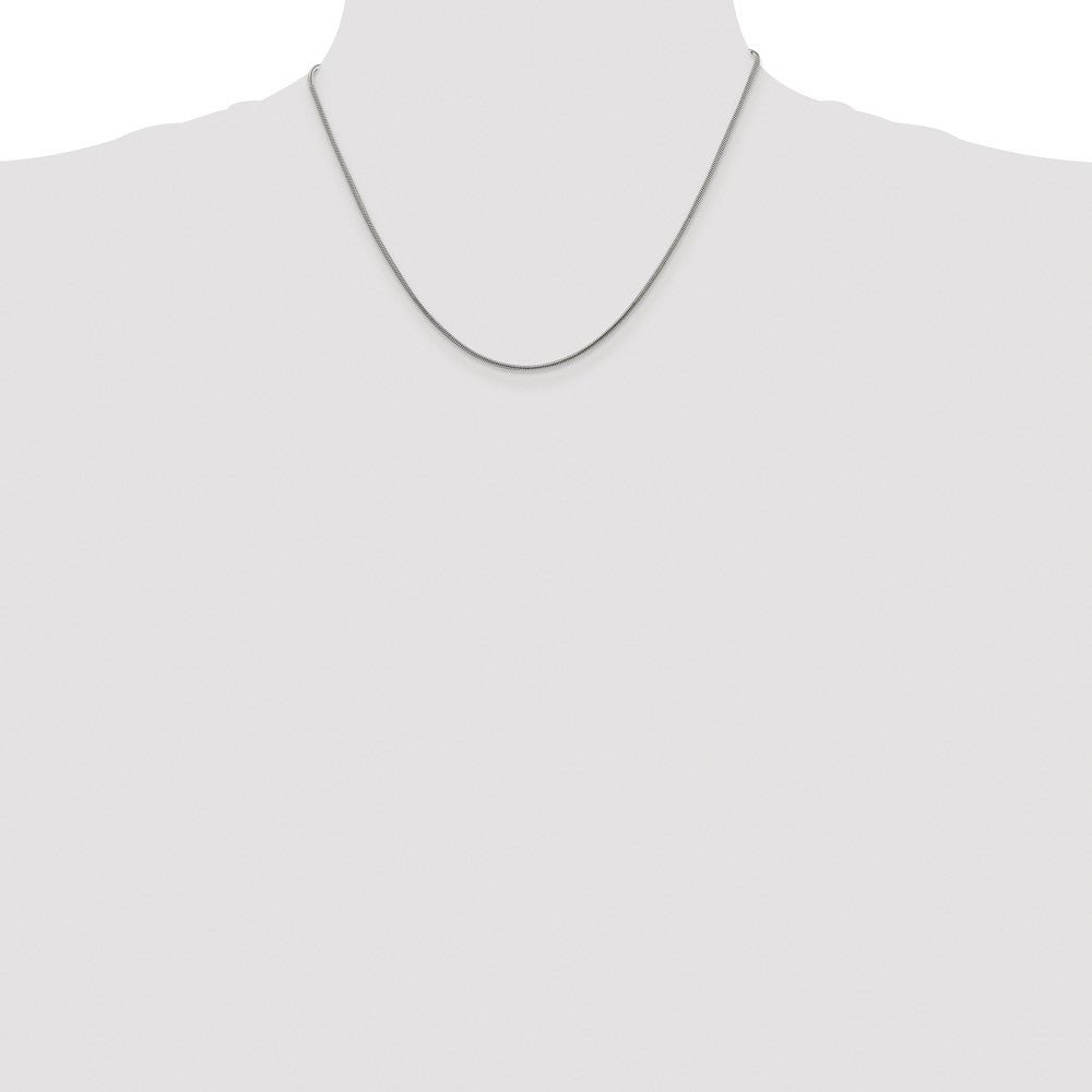 Exclusive Rhodium-Plated 1.2mm Sterling Silver Snake Chain | Stylish Value