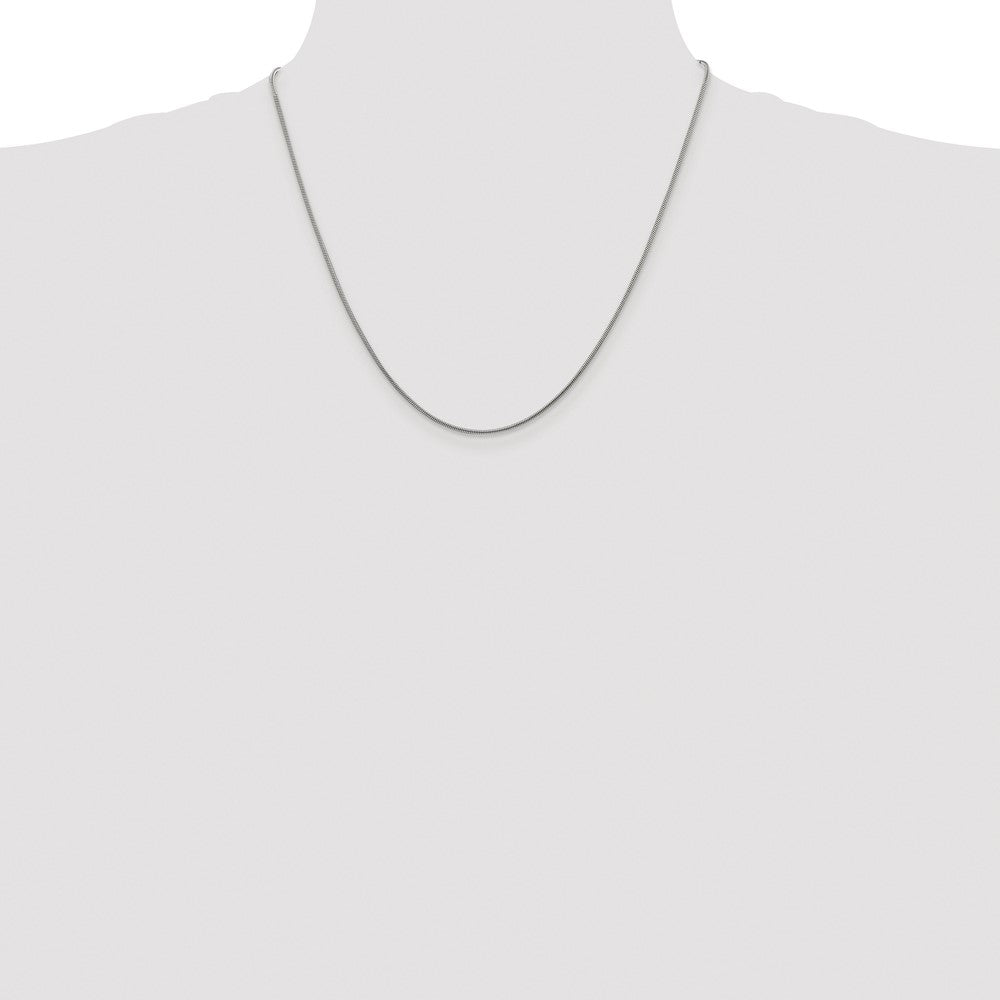 Buy Stylish 1.2mm Rhodium-Plated Sterling Silver Snake Chain - Luxury Value