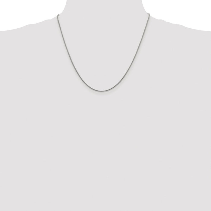 Buy Stylish 1.2mm Rhodium-Plated Sterling Silver Snake Chain - Luxury Value-4