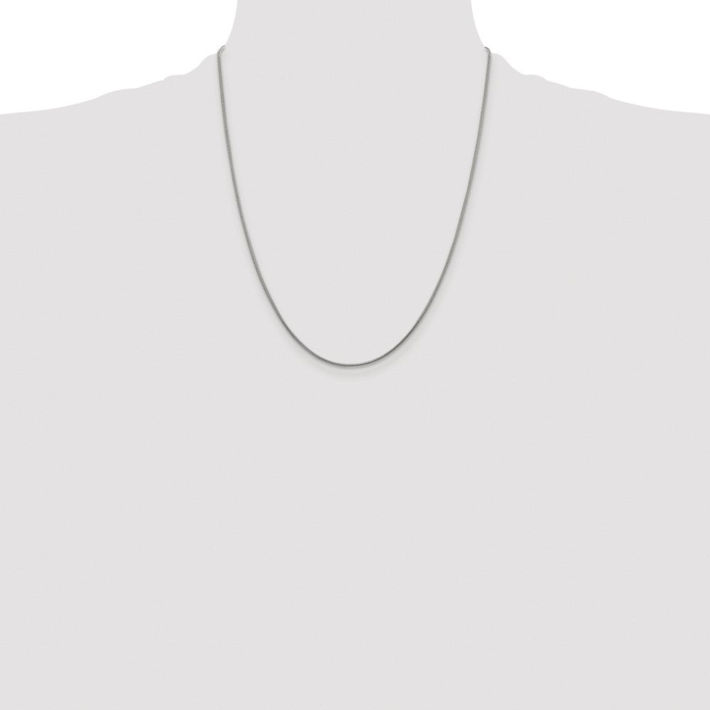 Buy Stylish Rhodium-Plated 1.2mm Sterling Silver Snake Chain - Affordable Luxury