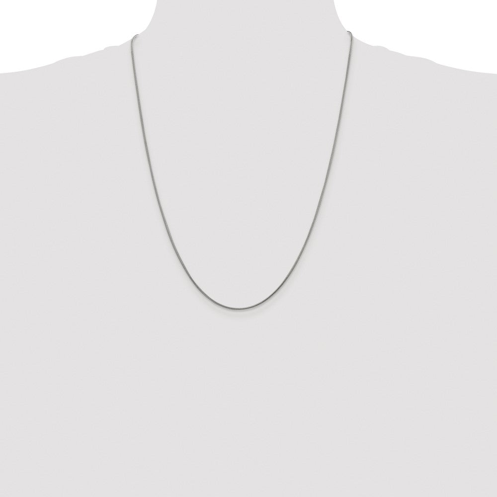 Buy Stylish Rhodium-Plated Sterling Silver 1.2mm Snake Chain - Affordable Elegance
