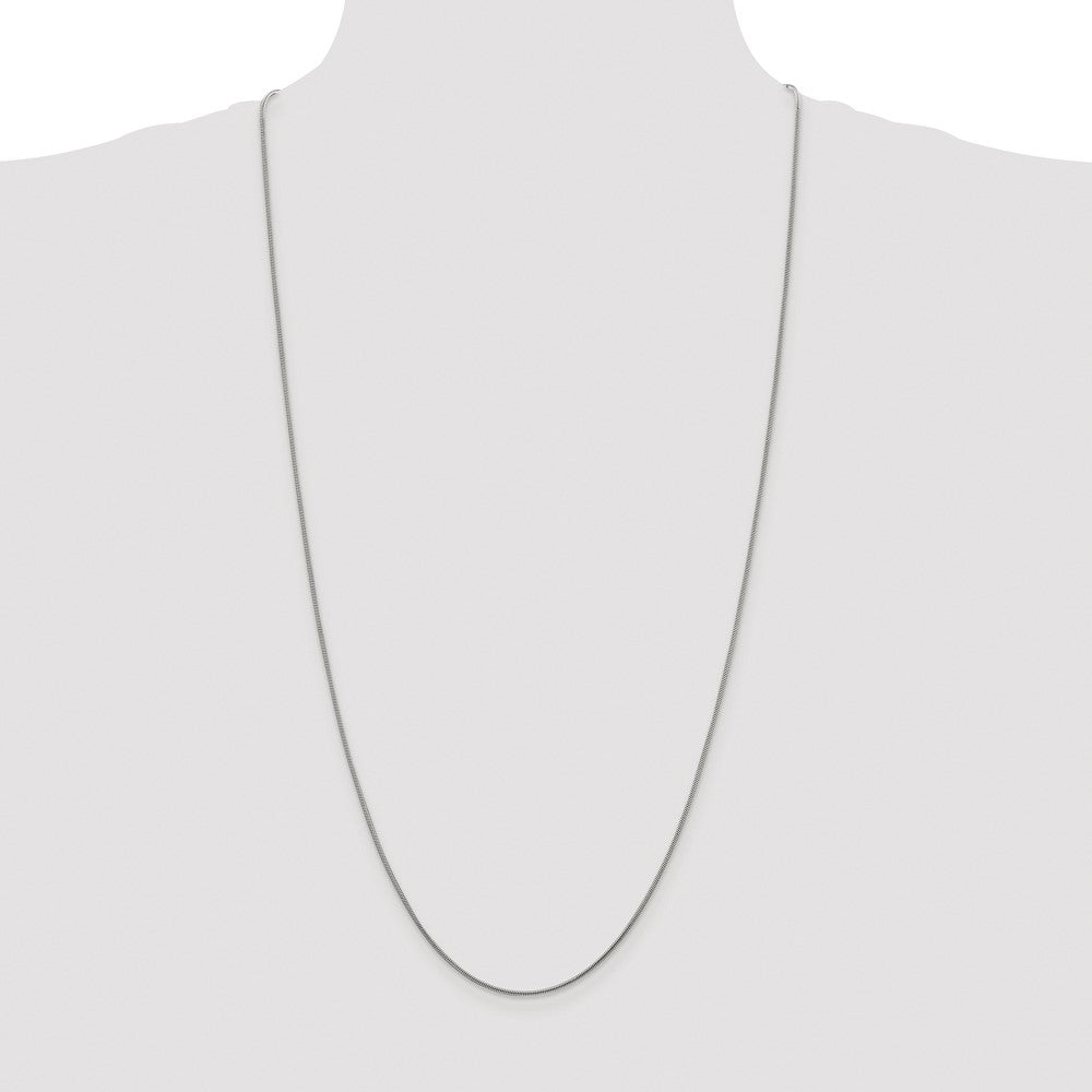 Exclusive Rhodium-Plated 1.2mm Sterling Silver Snake Chain - Stylish Value!