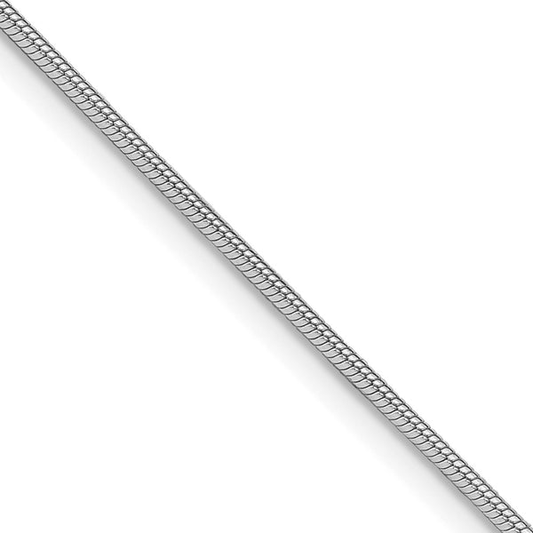 Rhodium-Plated 1.2mm Sterling Silver Snake Chain