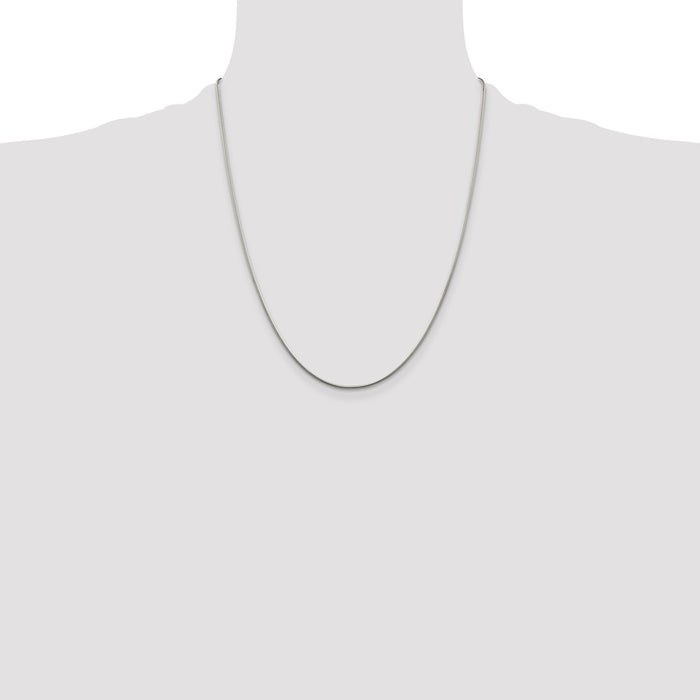 Buy Stylish 1.25mm Sterling Silver Snake Chain with 4-Inch Extension-4