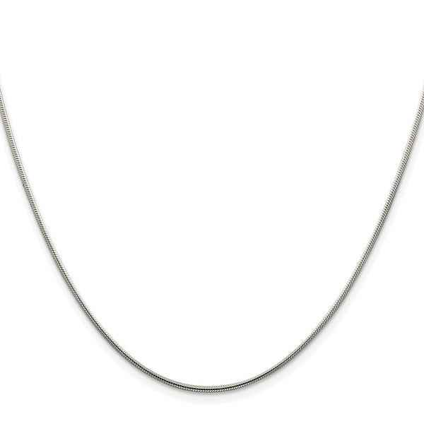 Rhodium-Plated 1.25mm Sterling Silver Snake Chain