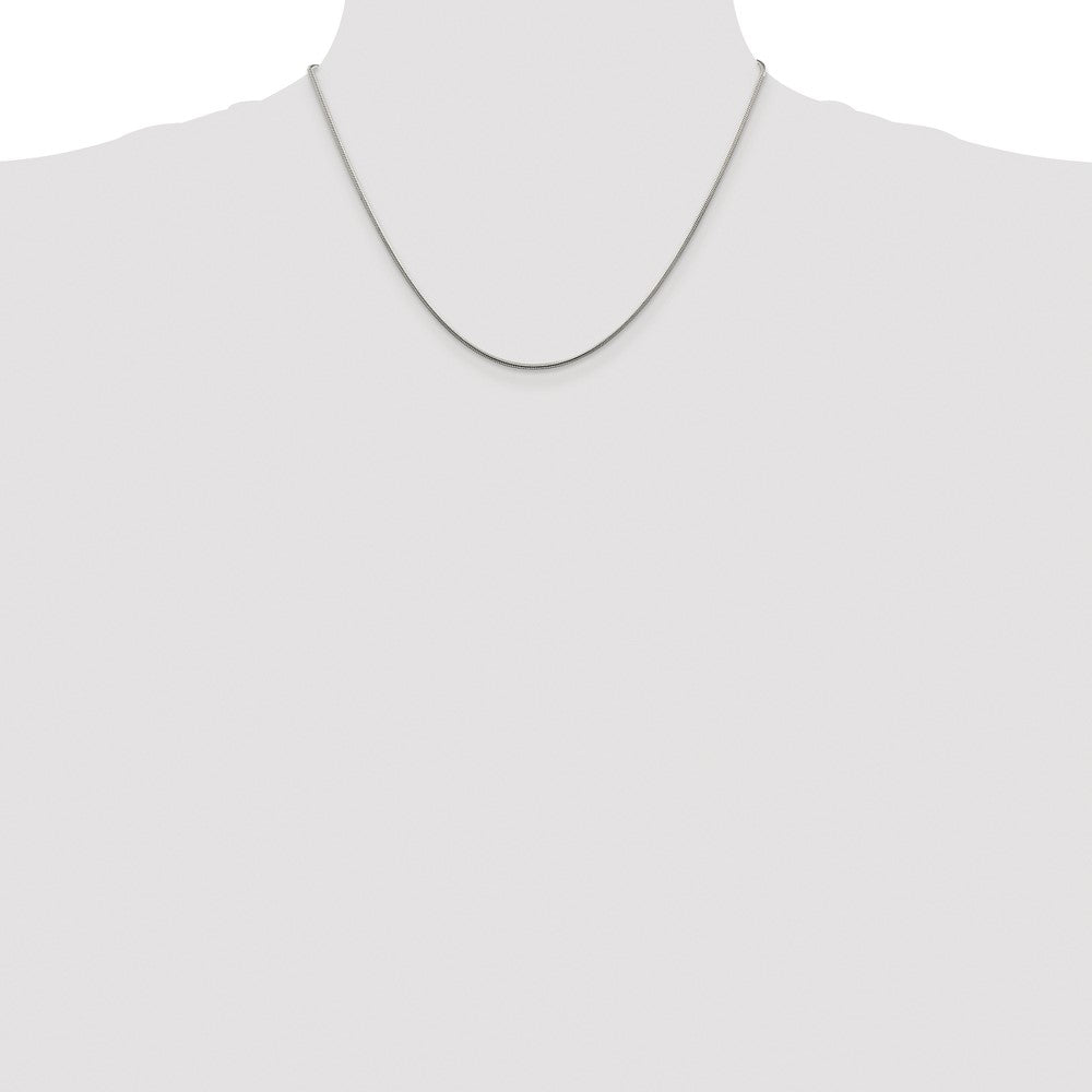 Buy Stylish Rhodium-Plated 1.25mm Sterling Silver Snake Chain - Affordable Luxury!