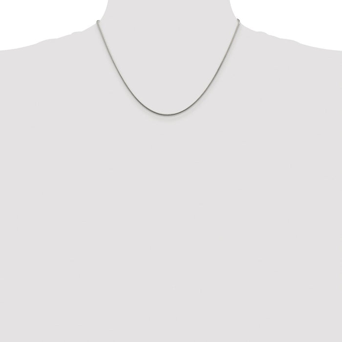 Buy Stylish Rhodium-Plated 1.25mm Sterling Silver Snake Chain - Affordable Luxury!-4