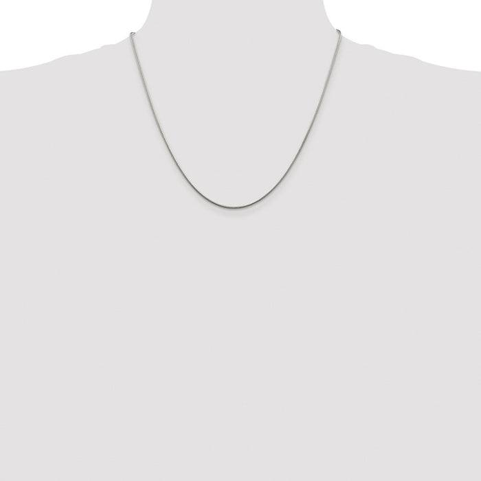 Buy Exclusive Rhodium-Plated 1.25mm Sterling Silver Snake Chain - Stylish Value!-4