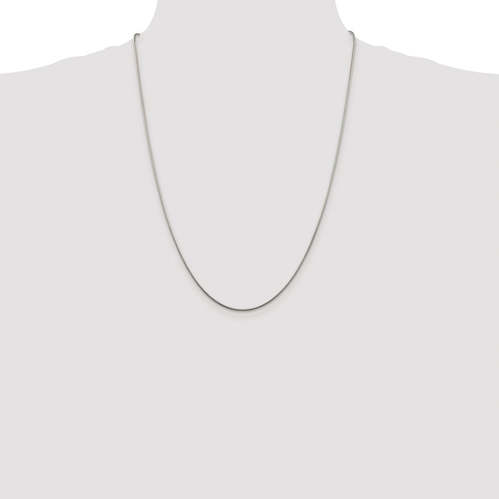 High-Quality Rhodium-Plated 1.25mm Sterling Silver Snake Chain - Stylish Value