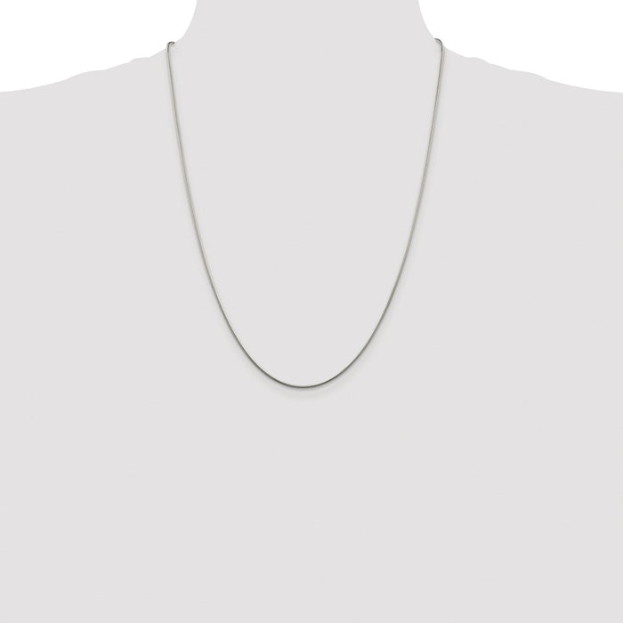 High-Quality Rhodium-Plated 1.25mm Sterling Silver Snake Chain - Stylish Value-4