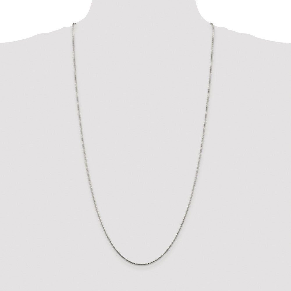 Exclusive Rhodium-Plated 1.25mm Sterling Silver Snake Chain - Stylish Value