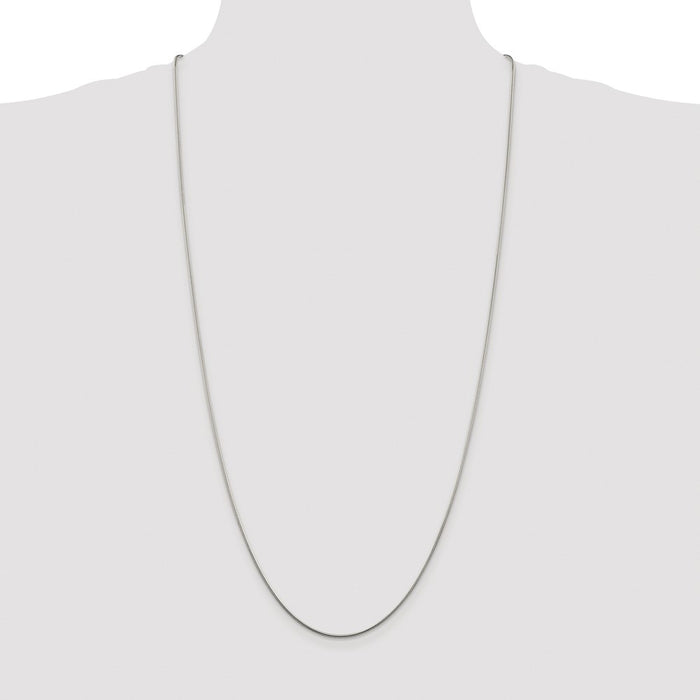 Exclusive Rhodium-Plated 1.25mm Sterling Silver Snake Chain - Stylish Value-4