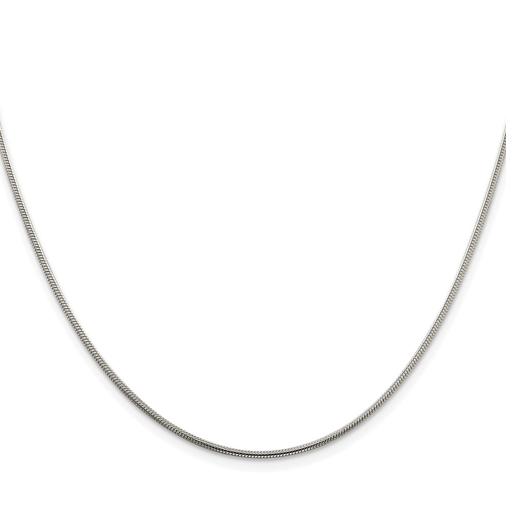 Exclusive Rhodium-Plated 1.5mm Sterling Silver Snake Chain - Stylish Value!