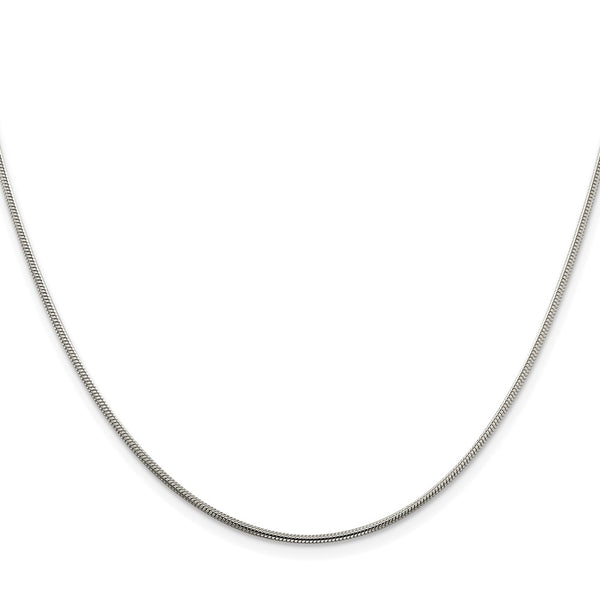 1.5mm Rhodium-Plated Sterling Silver Snake Chain