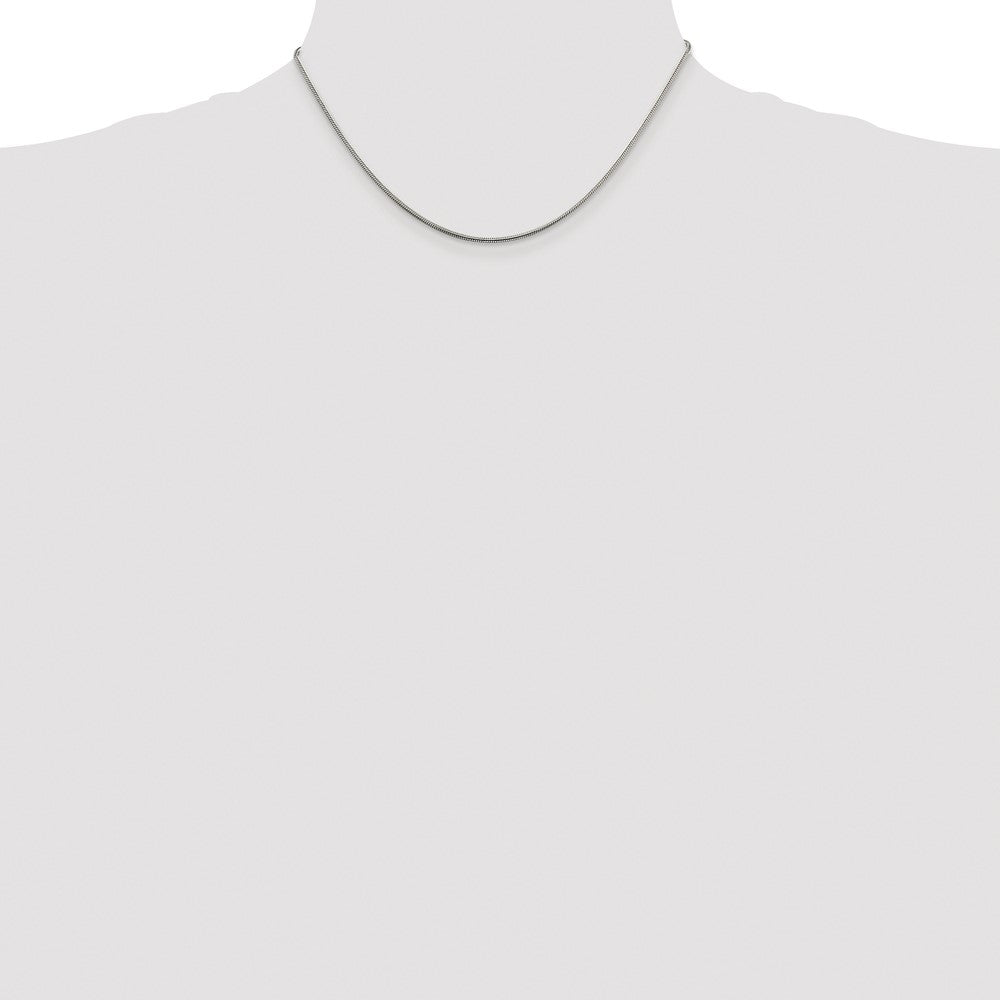 Buy Stylish Rhodium-Plated 1.5mm Sterling Silver Snake Chain - Affordable Luxury!