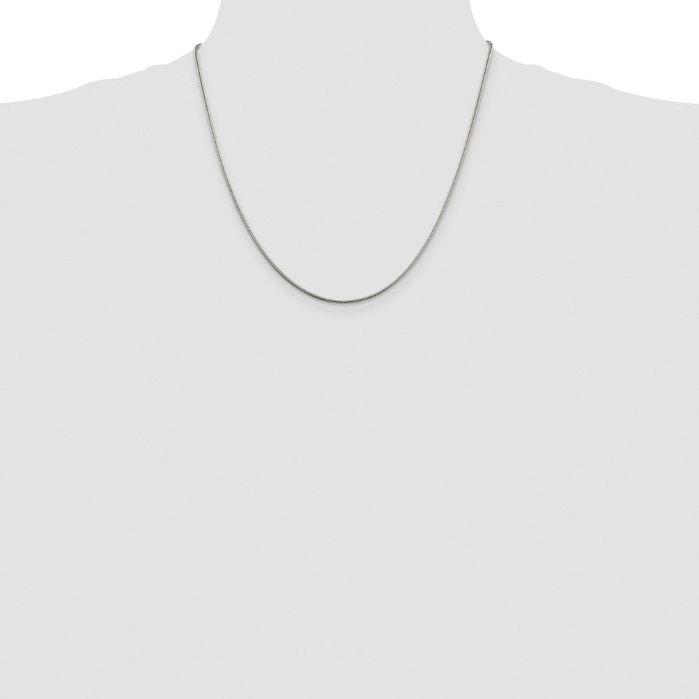 Exclusive 1.5mm Rhodium-Plated Sterling Silver Snake Chain - Stylish Value