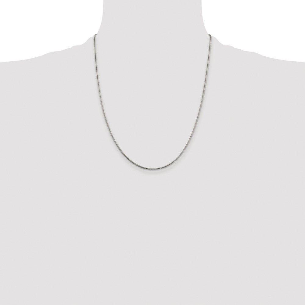 Exclusive Rhodium-Plated 1.5mm Sterling Silver Snake Chain - Stylish Value!