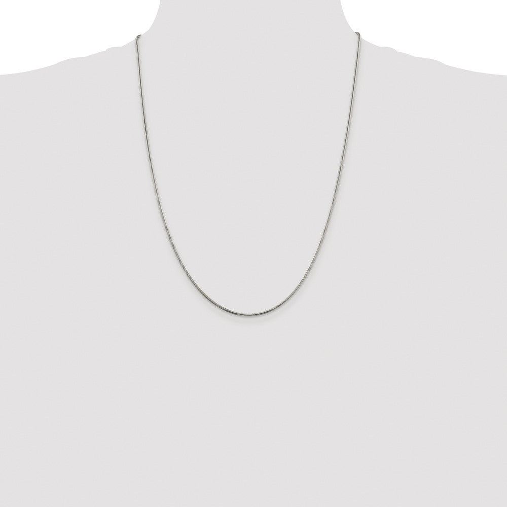 Exclusive 1.5mm Rhodium-Plated Sterling Silver Snake Chain - Stylish Value!