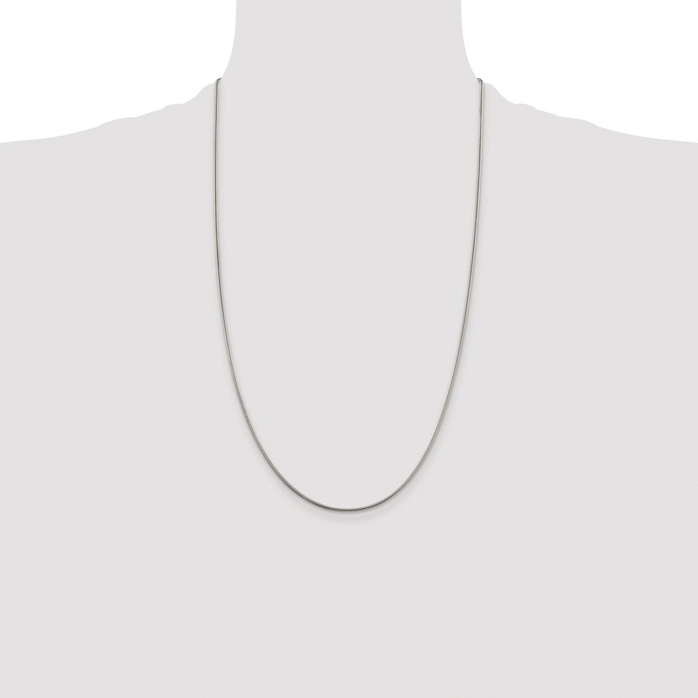 Buy Stylish Rhodium-Plated 1.5mm Sterling Silver Snake Chain for Less!