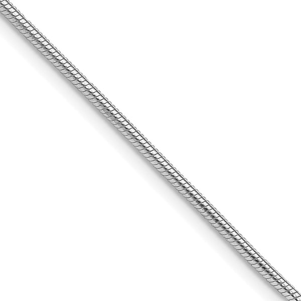 1.5mm Rhodium-Plated Sterling Silver Snake Chain
