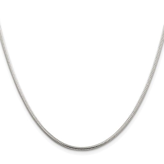Buy Exclusive 2mm Sterling Silver Snake Chain - Rhodium-Plated Luxury Value