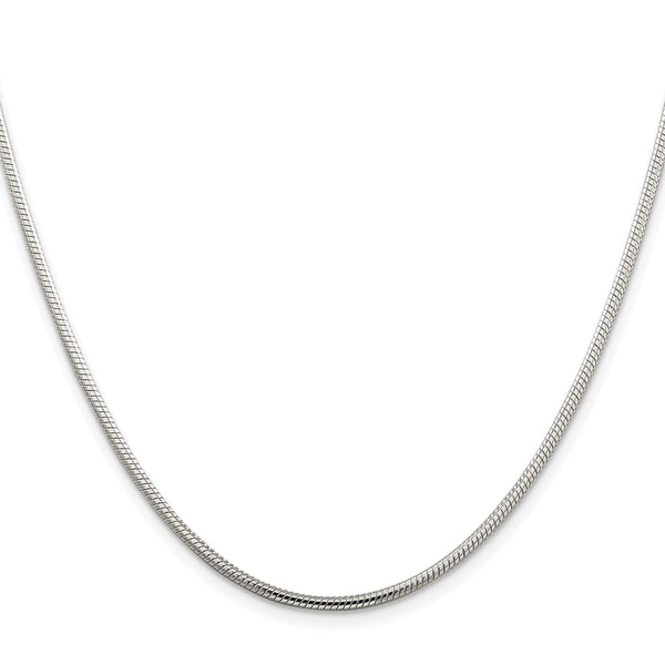 Rhodium-Plated 2mm Sterling Silver Snake Chain - Style GR1-1034145