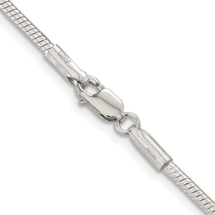 Buy Exclusive 2mm Sterling Silver Snake Chain - Rhodium-Plated Luxury Value-3