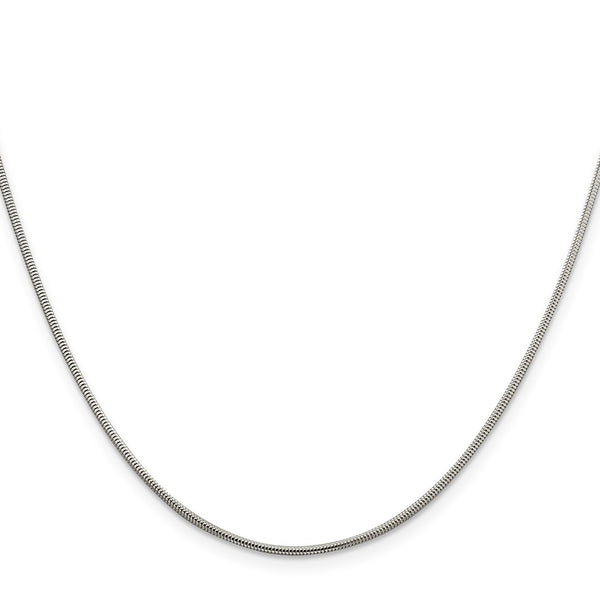 1.5mm Round Sterling Silver Snake Chain
