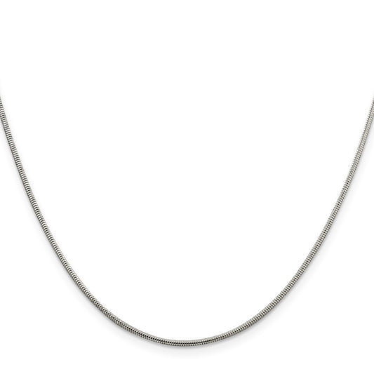 High-Quality 1.5mm Round Snake Chain in Sterling Silver - Stylish Value!