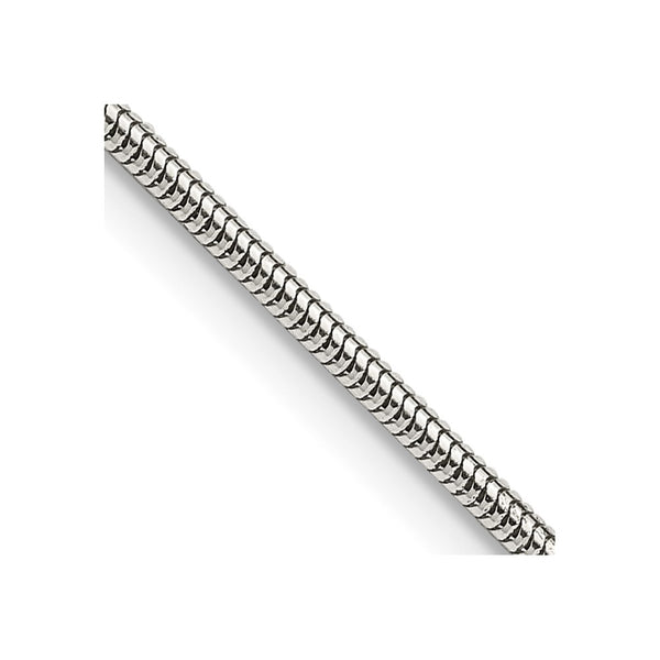 1.6mm Round Sterling Silver Snake Chain