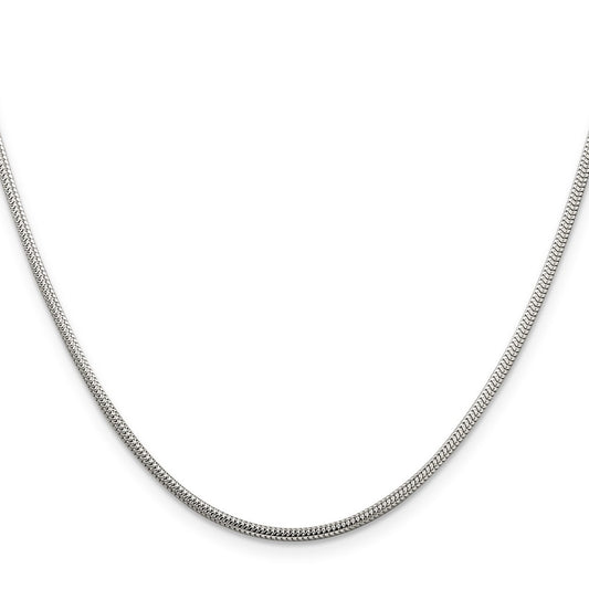 Buy Stylish 2mm Round Snake Chain in Sterling Silver - Affordable Luxury