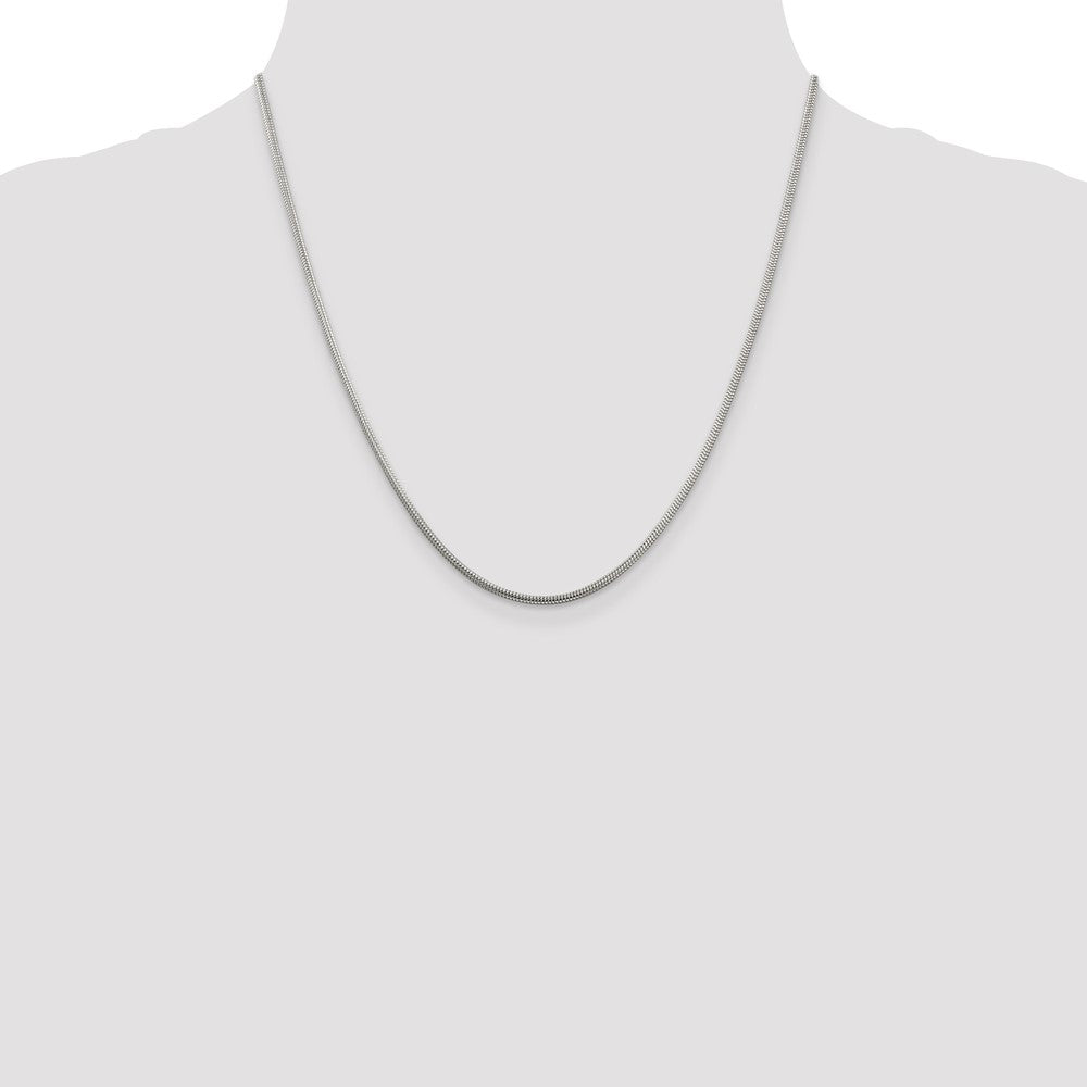 Buy Stylish 2mm Round Snake Chain in Sterling Silver - High-Quality Value