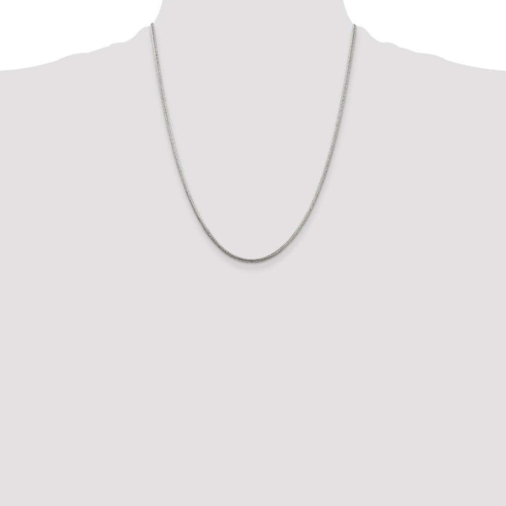 Buy Stylish 2mm Round Snake Chain in Sterling Silver - Affordable Luxury Jewelry