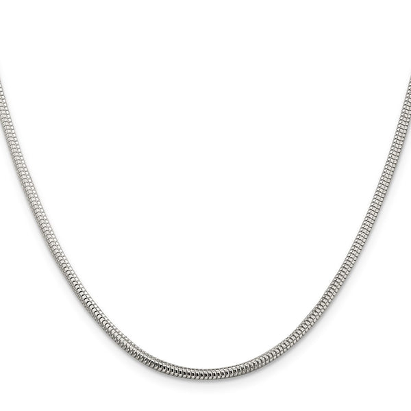 2.5mm Round Sterling Silver Snake Chain