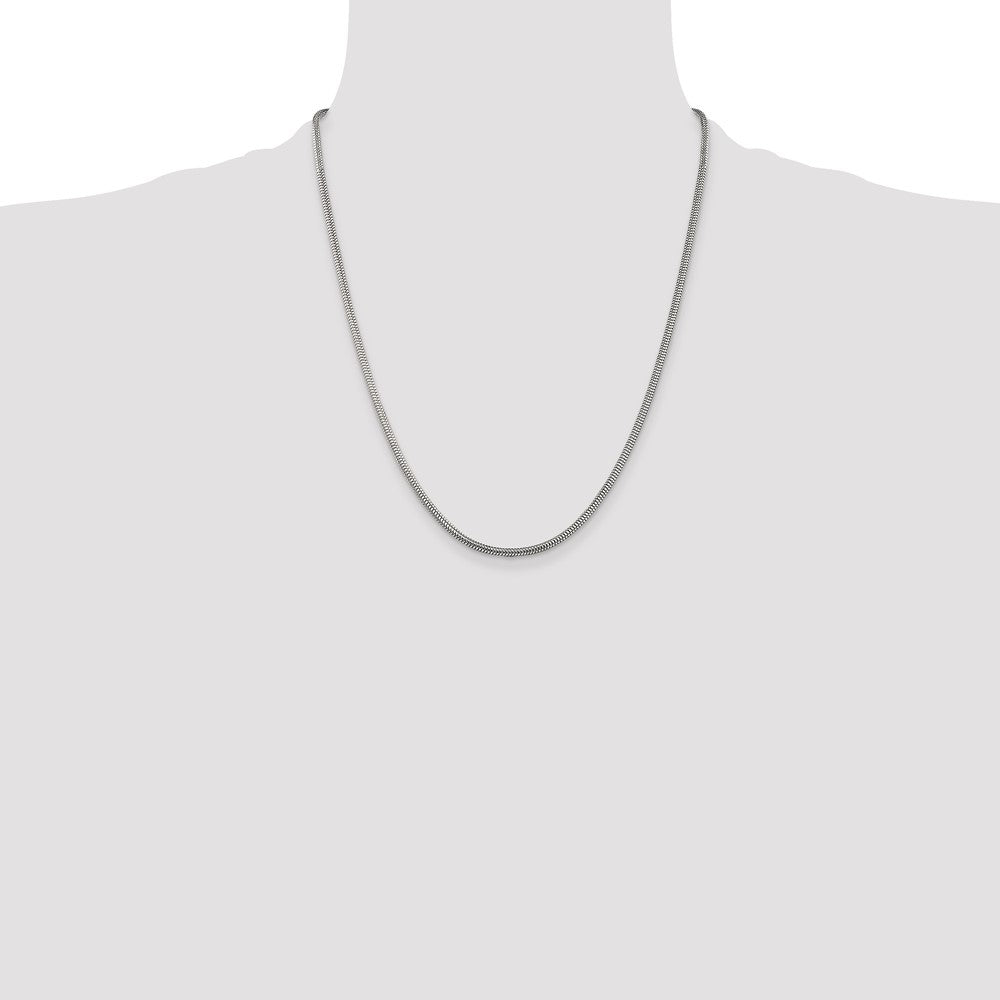 Buy Stylish 2.5mm Round Snake Chain in Sterling Silver - Luxury Value Piece